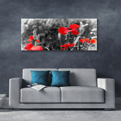 Canvas foto Poppies on the wall