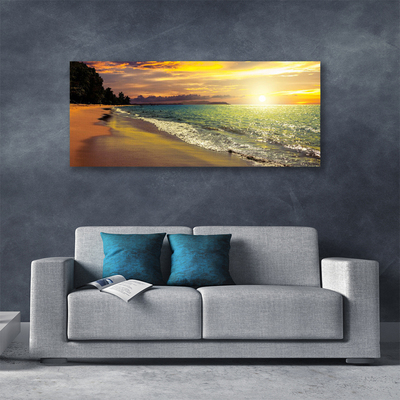 Canvas foto Sun beach overzees landschap