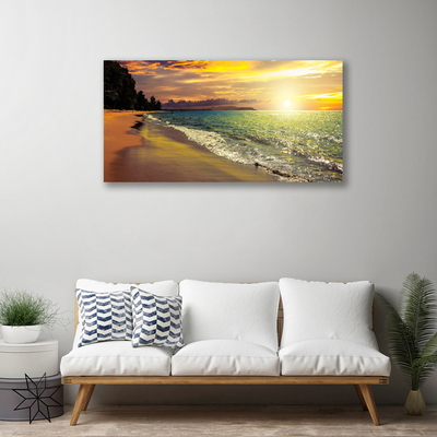 Canvas foto Sun beach overzees landschap