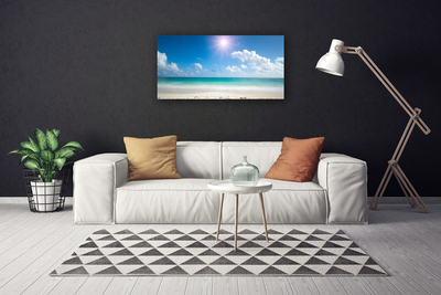 Schilderij op canvas Sea beach sun landschap