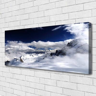 Schilderij op canvas Wolken landschap van de berg