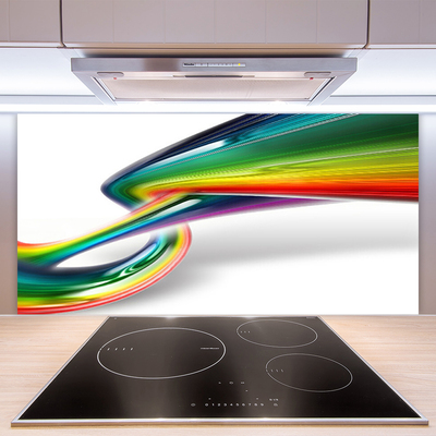 Spatscherm keuken Abstractie. Rainbow art