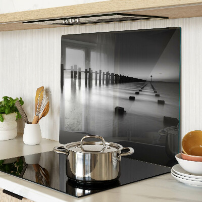 Snijplanken glas Pier in zwart-wit