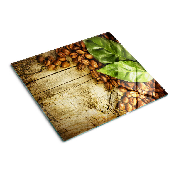 Snijplanken glas Koffie en bladeren