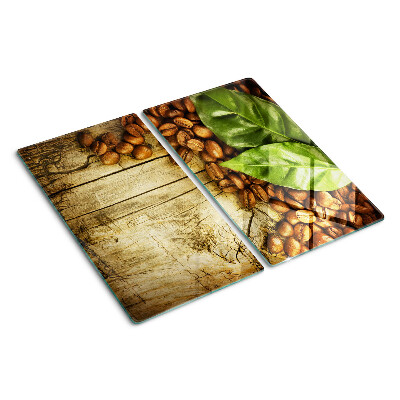 Snijplanken glas Koffie en bladeren