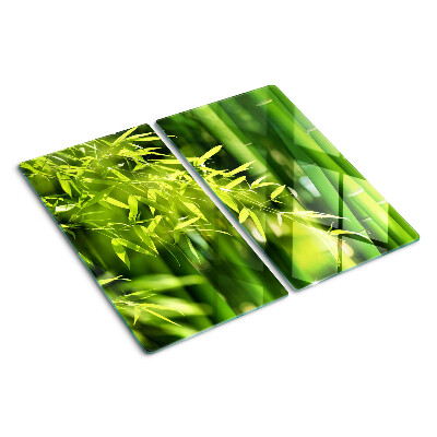 Glazen snijplanken Bamboebladeren en groen blad