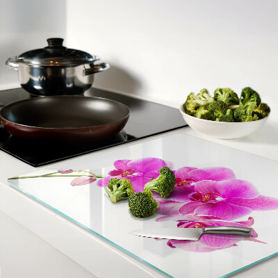Snijplanken glas Orchideeën in tinten roze