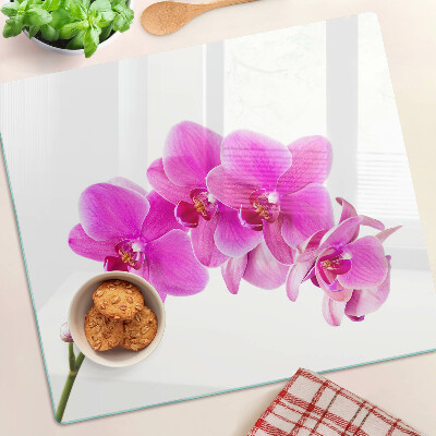 Snijplanken glas Orchideeën in tinten roze