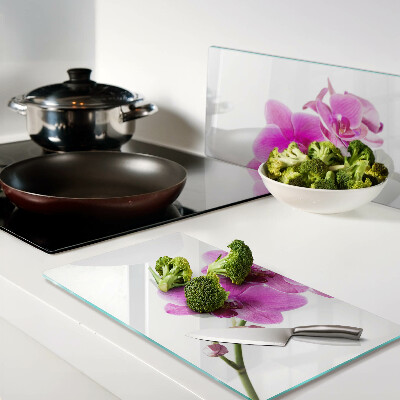 Snijplanken glas Orchideeën in tinten roze