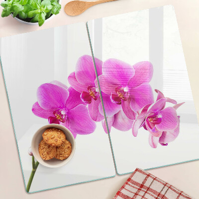 Snijplanken glas Orchideeën in tinten roze