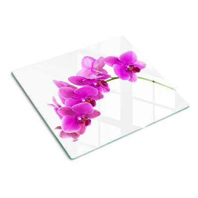 Snijplanken glas Orchideeënbloemen in roze tinten