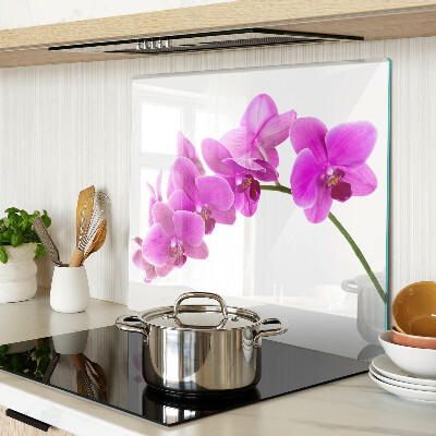 Snijplanken glas Orchideeënbloemen in roze tinten