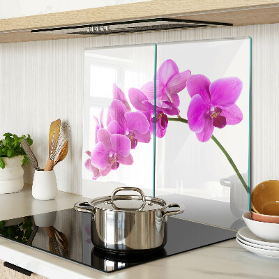 Snijplanken glas Orchideeënbloemen in roze tinten