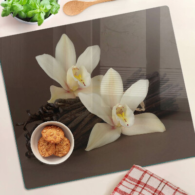 Glazen snijplanken Orchideeën en vanillestokjes