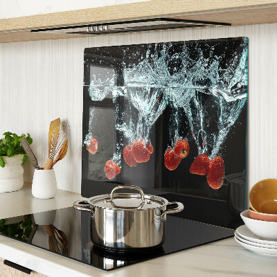 Glazen snijplanken Aardbeien in water