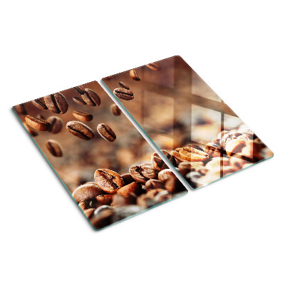 Snijplanken glas Koffiebonen in beweging