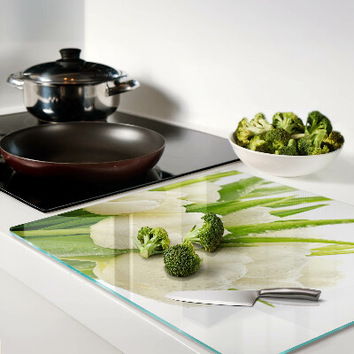 Snijplanken glas Tulpen in waterdruppels