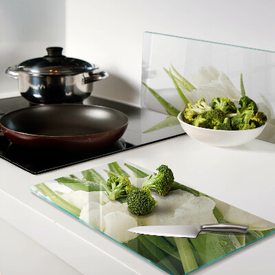 Snijplanken glas Tulpen in waterdruppels