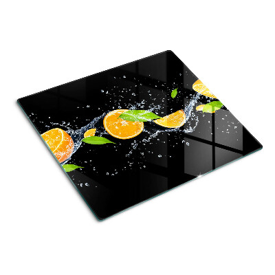 Snijplanken glas Citrusvruchten in water
