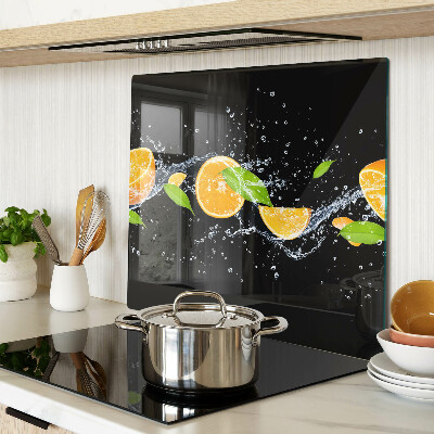 Snijplanken glas Citrusvruchten in water