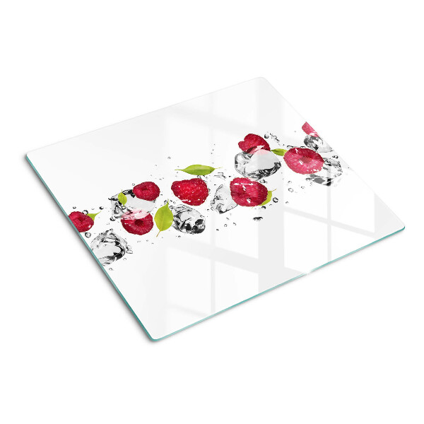 Snijplanken glas Aardbeien met ijs