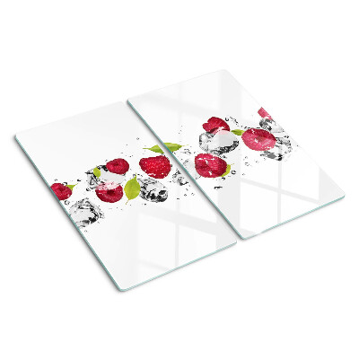Snijplanken glas Aardbeien met ijs