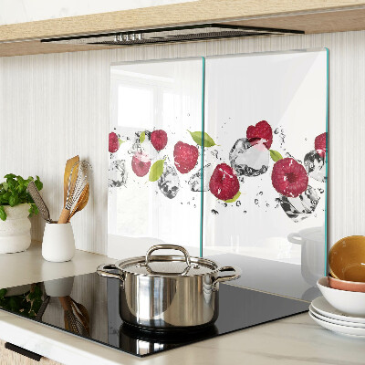 Snijplanken glas Aardbeien met ijs