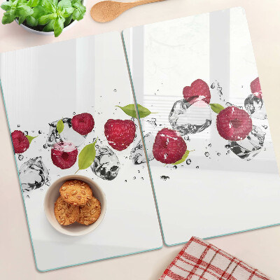 Snijplanken glas Aardbeien met ijs