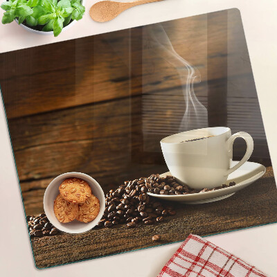 Glazen snijplanken Koffie en een kopje