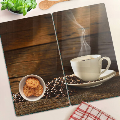 Glazen snijplanken Koffie en een kopje