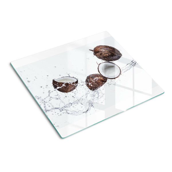 Snijplanken glas Kokosnoten in water