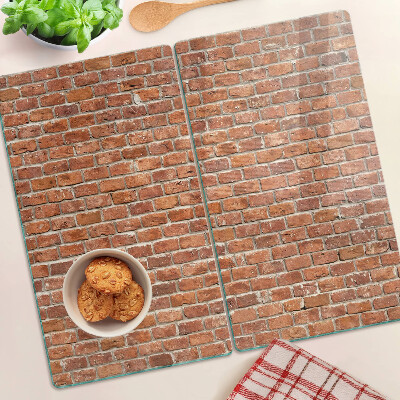 Glazen snijplanken Bakstenen muur