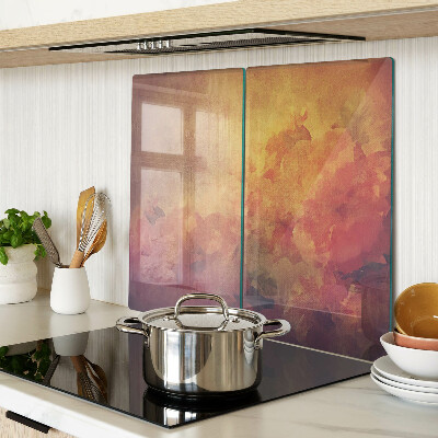 Snijplanken glas Bloemenmotief in pastelkleuren