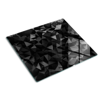 Snijplanken glas Polygoongeometrie in tinten zwart