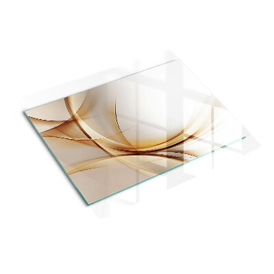 Snijplanken glas Abstracte golven in beige tinten