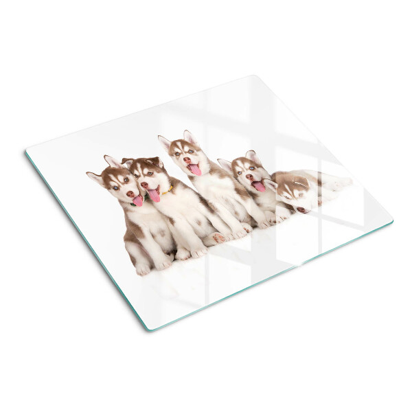 Snijplanken glas Husky-puppy's
