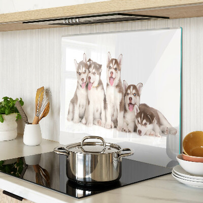 Snijplanken glas Husky-puppy's