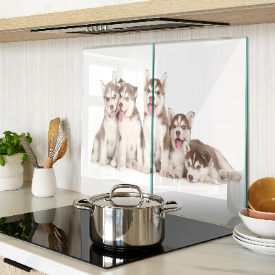 Snijplanken glas Husky-puppy's