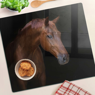 Glazen snijplanken Portret van een paard