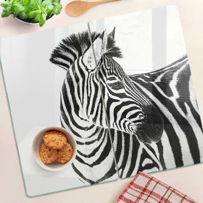 Snijplanken glas Zebra met zwart-witte strepen