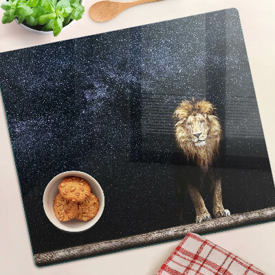 Snijplanken glas De leeuw en de hemel vol sterren