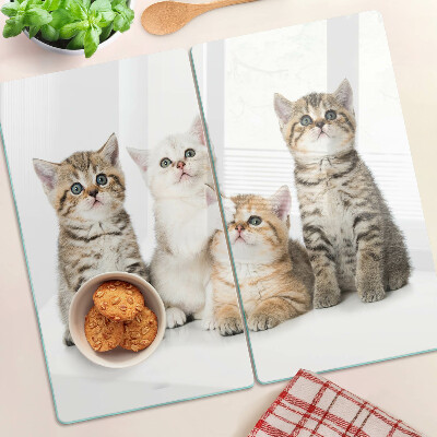 Snijplanken glas Een kudde kittens