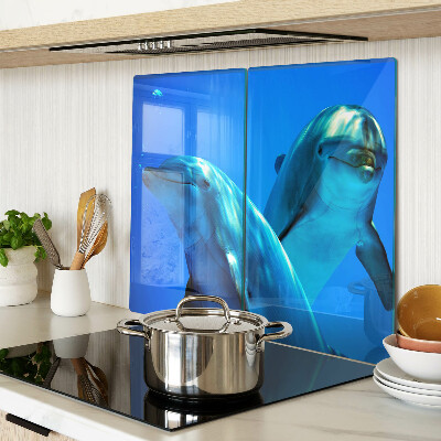 Snijplanken glas Dolfijnen in het water