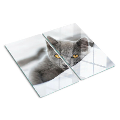 Glazen snijplanken Kat met gele ogen