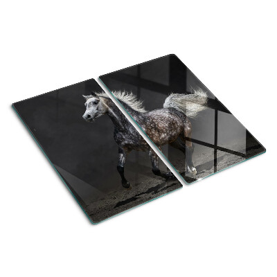 Snijplanken glas Een gevlekt paard op de vlucht