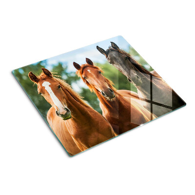 Glazen snijplanken Paarden in de natuur