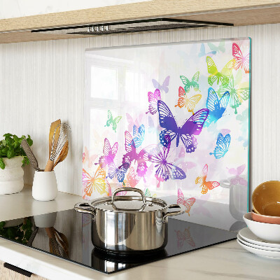 Snijplanken glas Kleurrijk vliegende vlindermotief
