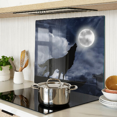 Glazen snijplanken Wolf in het maanlicht