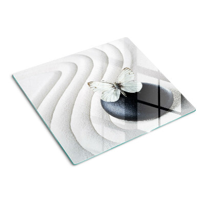 Snijplanken glas Vlindermotief op steen