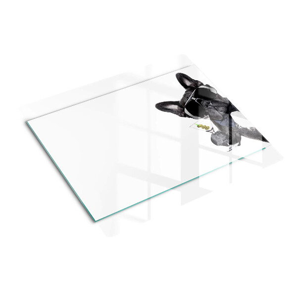 Snijplanken glas Hond met zonnebril